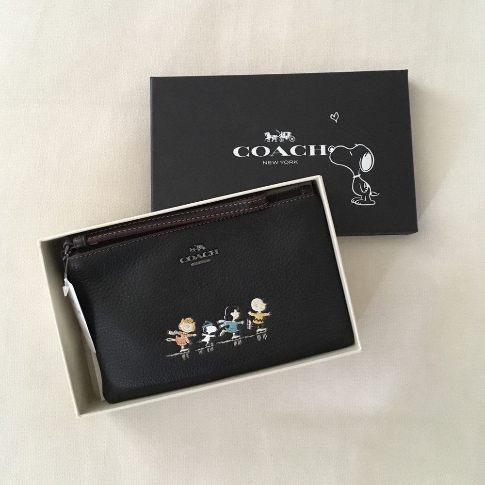 Coach Peanuts Snoopy Wristlet